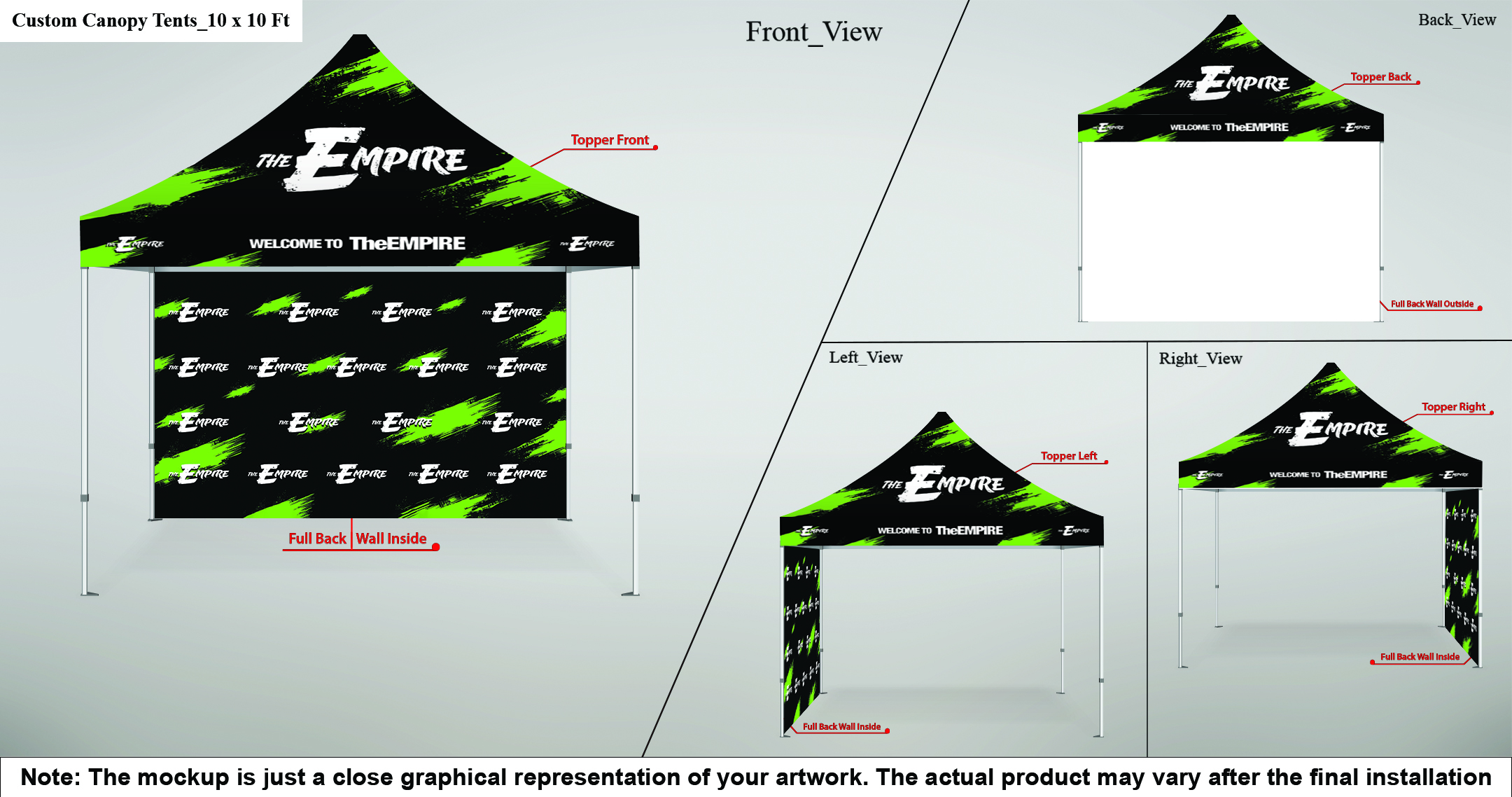 10 Ft Steel Custom Canopy Tent - Image 6